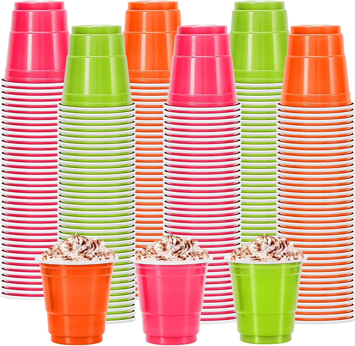 Whaline 150 Pcs 2 Oz Patriotic Plastic Shot Cups 4th of July Disposable Mini Shot Glasses Small Red White Blue Party Cups for Independence Day Party Beer Drinks Snacks Samples Tastings Supplies