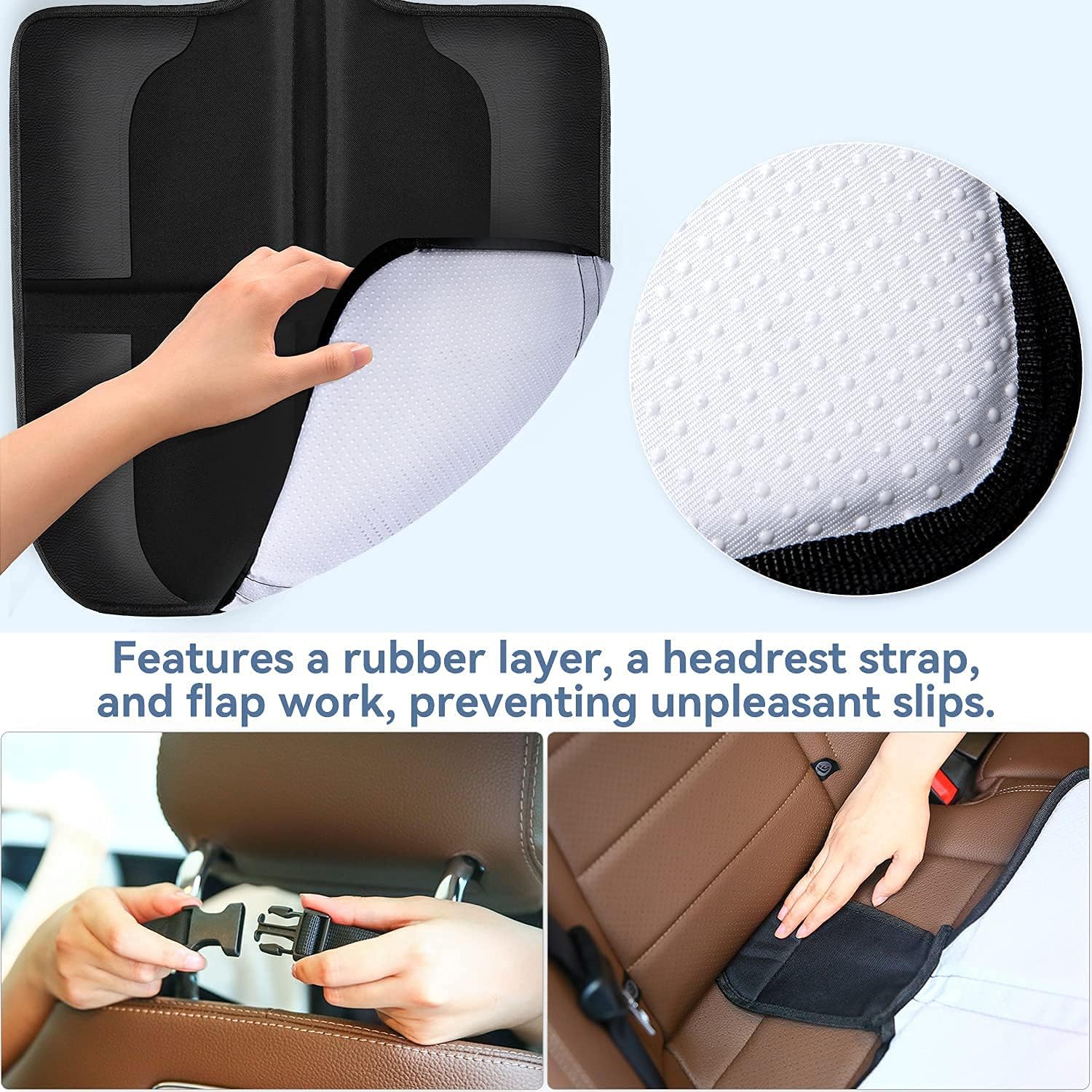 Ohuhu 1-Pack Baby Child Car Auto Carseat Seat Protector Cover Dog Mat Vehicle Cover With Organizer