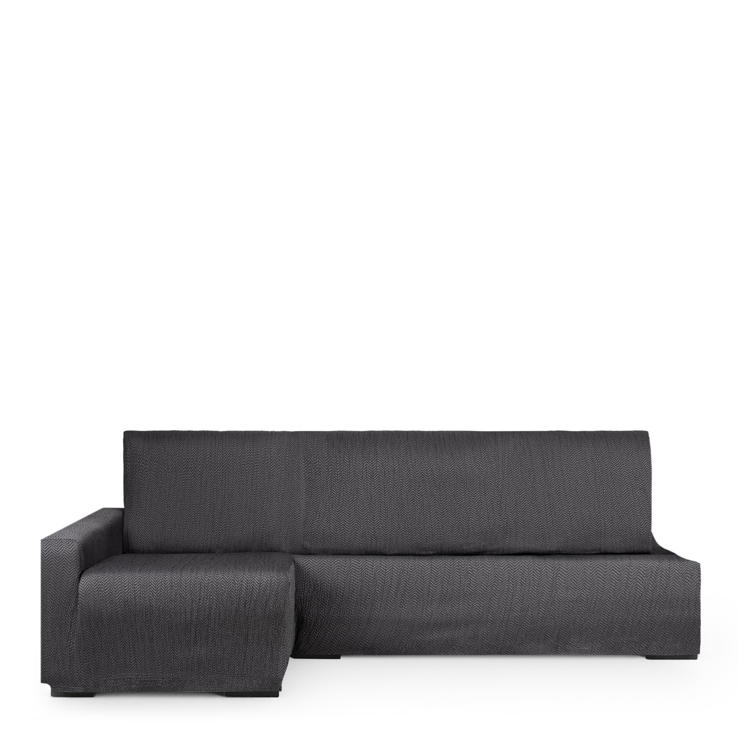Eysa Luz Sofa Cover for Chaise Longue Bed Left Side Anthracite
