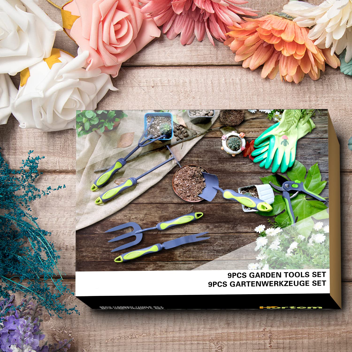 Set Jardinage Femme Altdorff - 4 Outils + Sac Floral Cadeau Maman