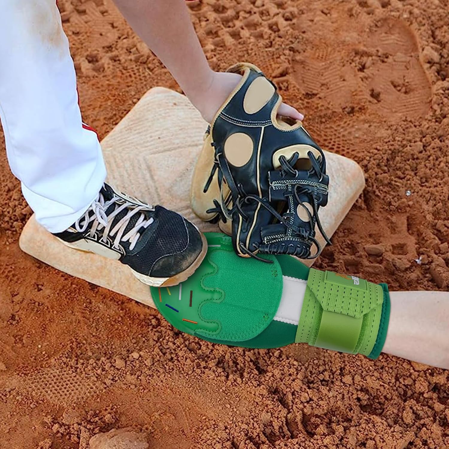 Baseball Sliding Mitt, Baseball Glove Softball Guard, Ergonomic Design Protecting Fingers for Basic Base Running