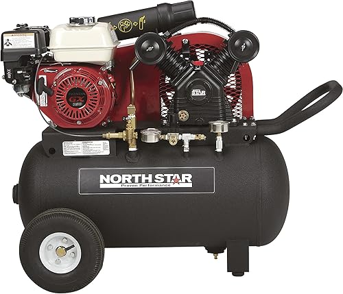 NorthStar Compresor de aire portátil a gas 20-gal de tanque horizontal 13.7 CFM @ 90 PSI