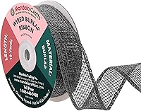 Vista 44 de Mandala Crafts Cinta de arpillera turquesa con alambre de 1 pulgada de ancho para manualidades, rollo de 10 yardas de cinta rústica de arpillera