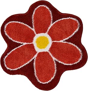 Amazon.com: Flower Shaped Rug, Hand Tufted Unique Floral Cool Rug for ...