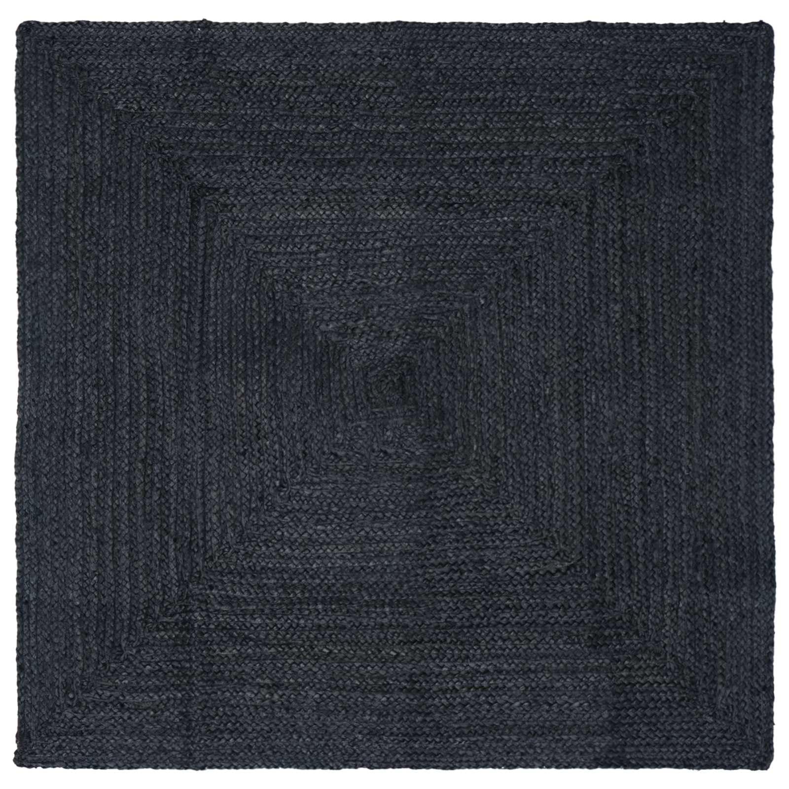 Ciemnoszary kwadratowy dywan z juty, 300 x 300 cm