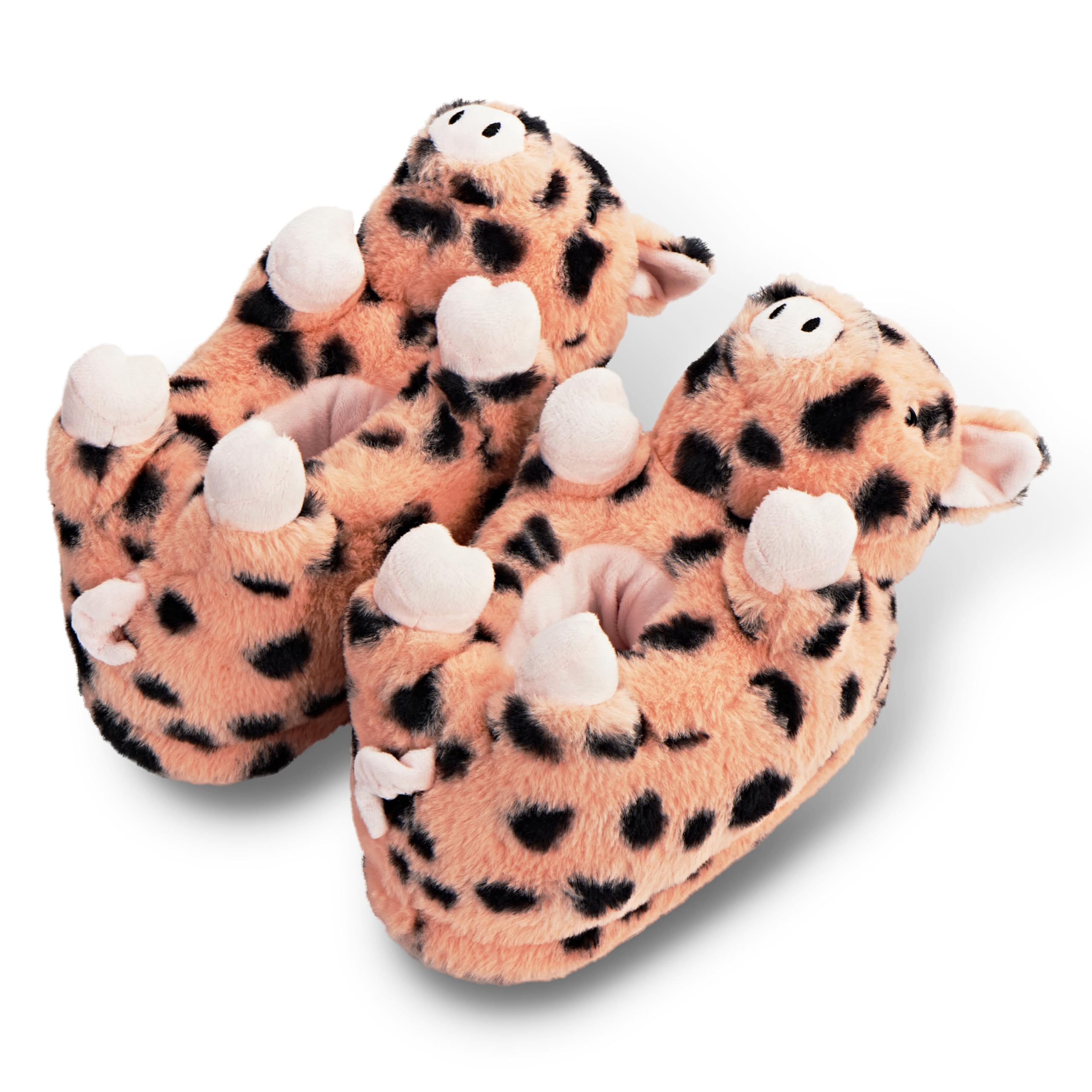 ooohyeah Kids Fuzzy Funny Animal Slippers, Cute Non-Slip Winter Warm House Shoes for Boys & Girls, Shoe Size 1-4