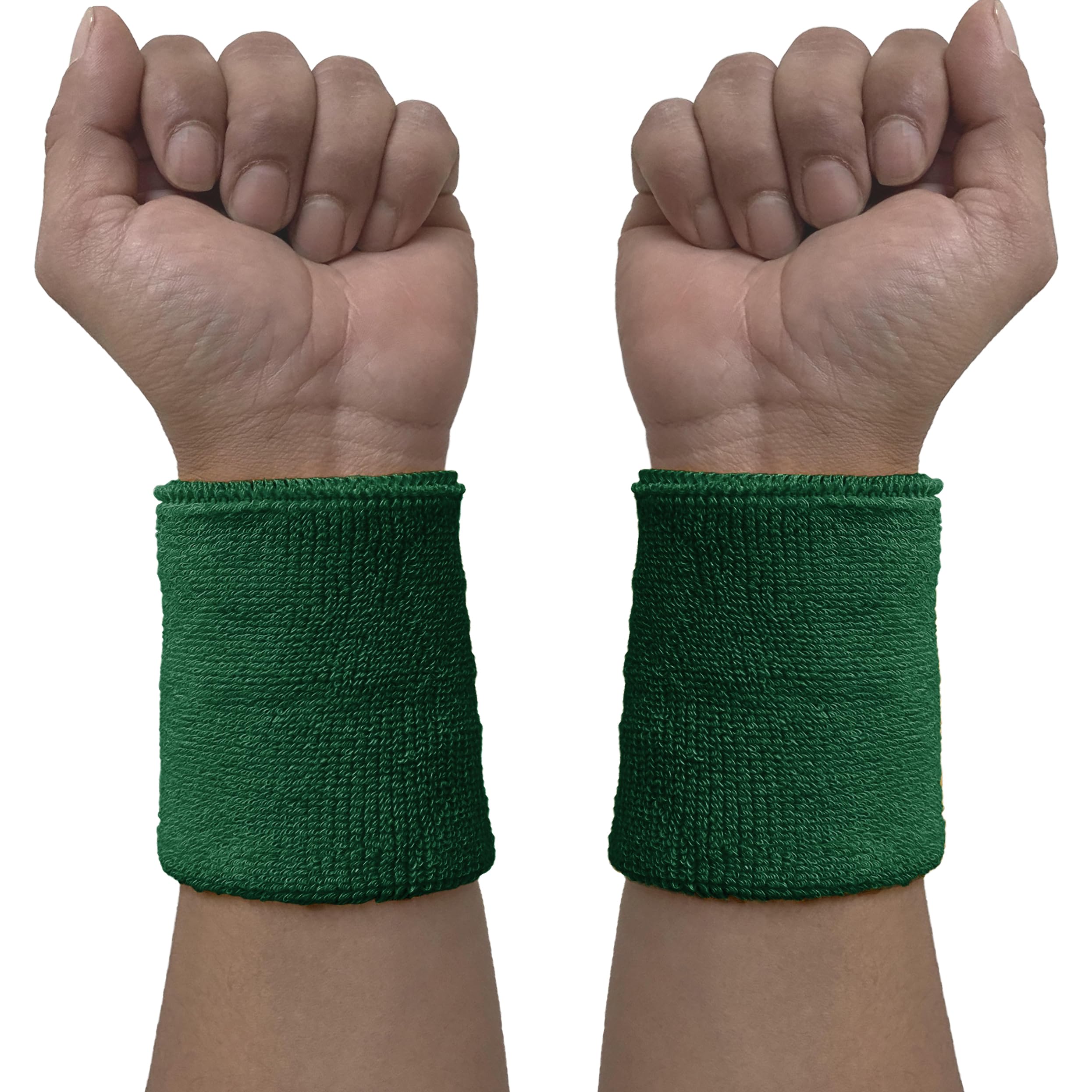 COUVER 4" Tall Wrist Sweatband - Green — image 1