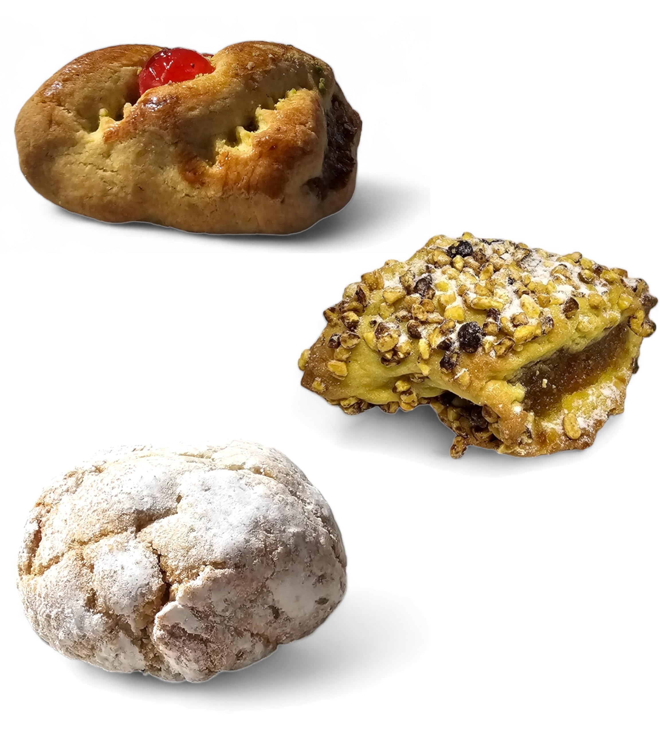 BRICIOLIAMO...[ 3 Kg. ] Dolci tipici Siciliani Specialità Autunnali - Paste di Mandorla Classiche - Tronchetti Ripeni all'Arancia - Tronchetti Ripeni ai Fichi Secchi - Prodotti in Sicilia. (3 kg)
