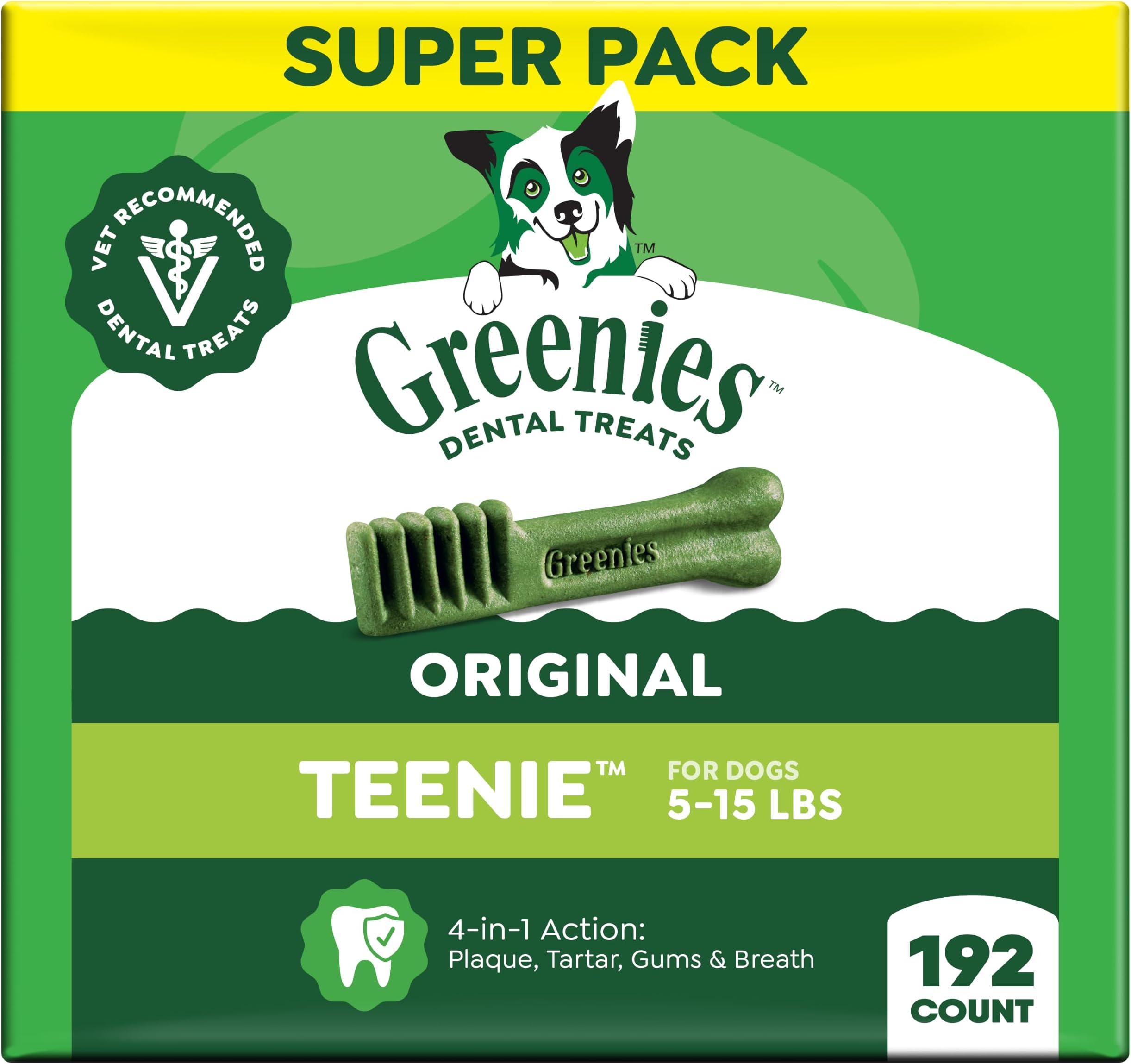 Original TEENIE Natural Dental Care Dog Treats, 54 oz. Pack (192 Treats)