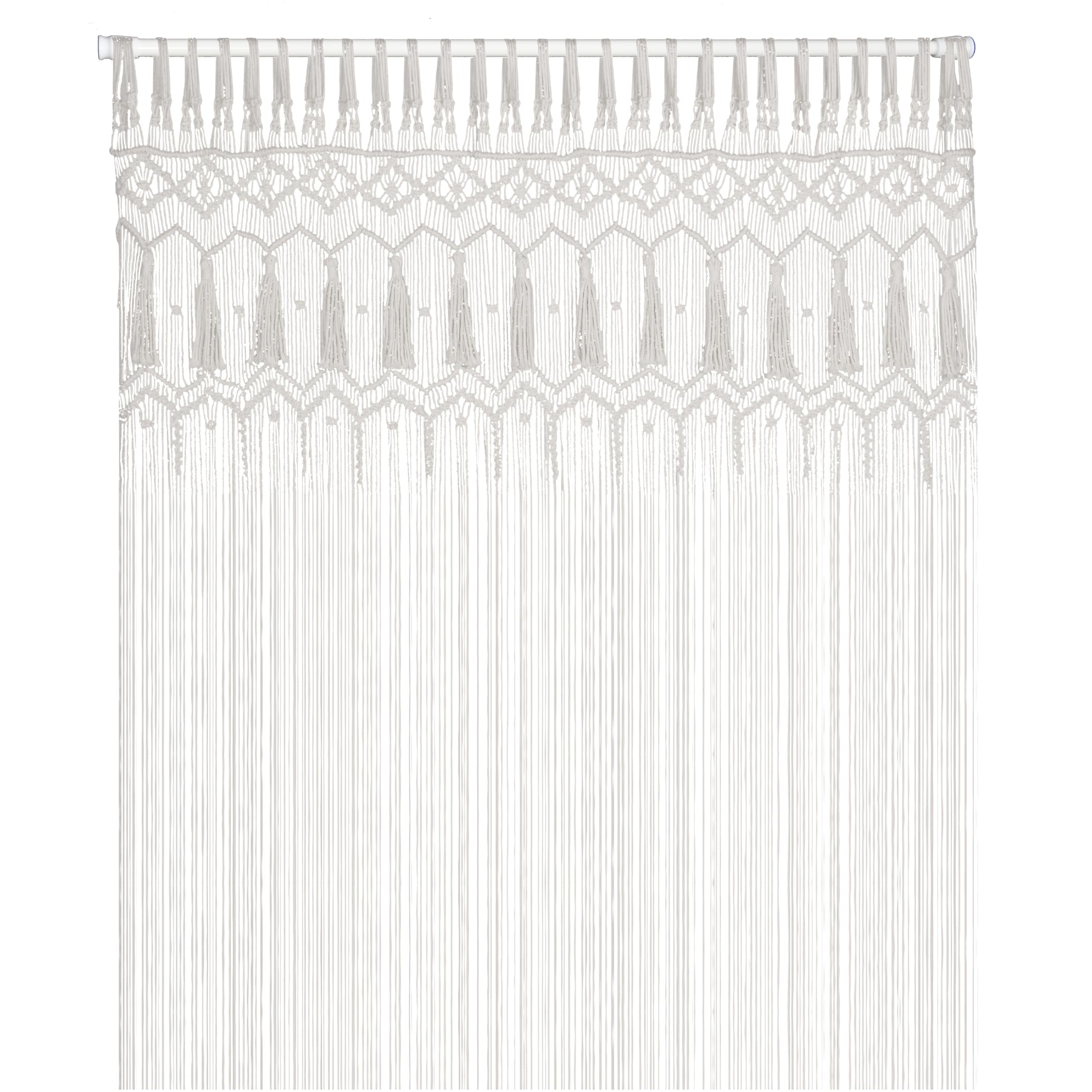 Cozyor Makramee Boho Vorhang Türvorhang Fenstervorhang 132x200cm als Raumteiler, Wandbehang & Deko, für Traubogen, Hochzeit, Wohnzimmer handgemacht