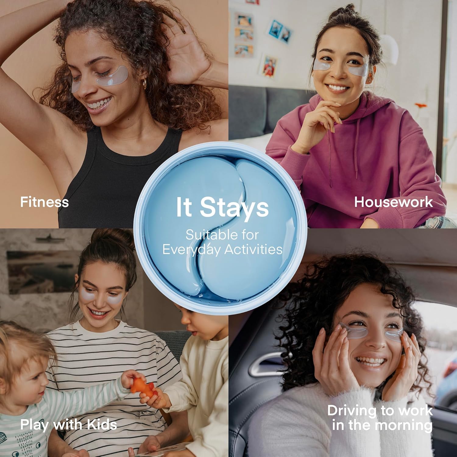 TEREZ & HONOR Caffeine Eye Patches - 6 Pairs Korean Hydrogel Under Eye Masks for Dark Circles, Puffiness, Bags - Undereye Brightening, Hydrating & Cooling, Travel & Gift Ready Skincare Eye Pads - Image 4