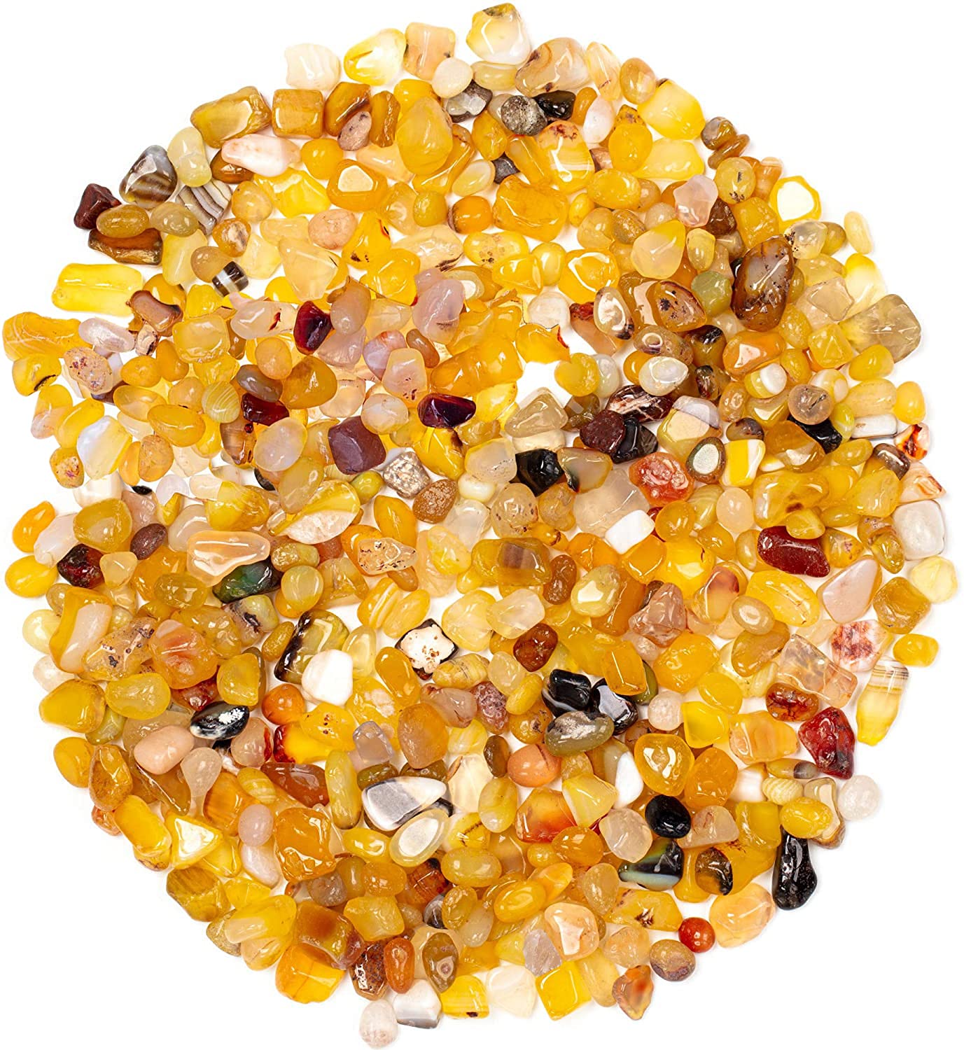 JEMESI100g Natural Tumbled Polished Stones Gemstone Healing Crystals Quartz for Wicca, Reiki, Yoga, and Energy Crystal Healing (Yellow Aventurine)