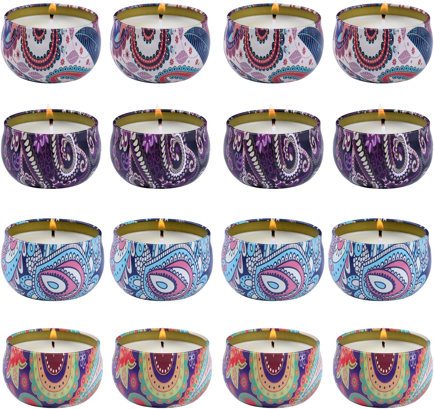 kedtui Scented Candles Gift Set, 32 Pack Aromatherapy Candle, Natural Soy Wax Travel Tin Candles for Home Scented, Ideal for Christmas, Birthday, Thanksgiving, Valentines Day Gifts