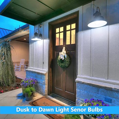 Miniatura 2 de SHINE HAI Bombillas con sensor de luz del atardecer al amanecer, bombillas LED A19 de 12 W de encendido y apagado automático, 1200 lúmenes, base