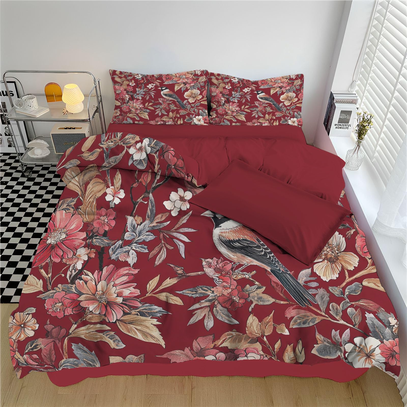Housse de couette oiseaux et fleurs pour créer un nid douillet et coloré en famille