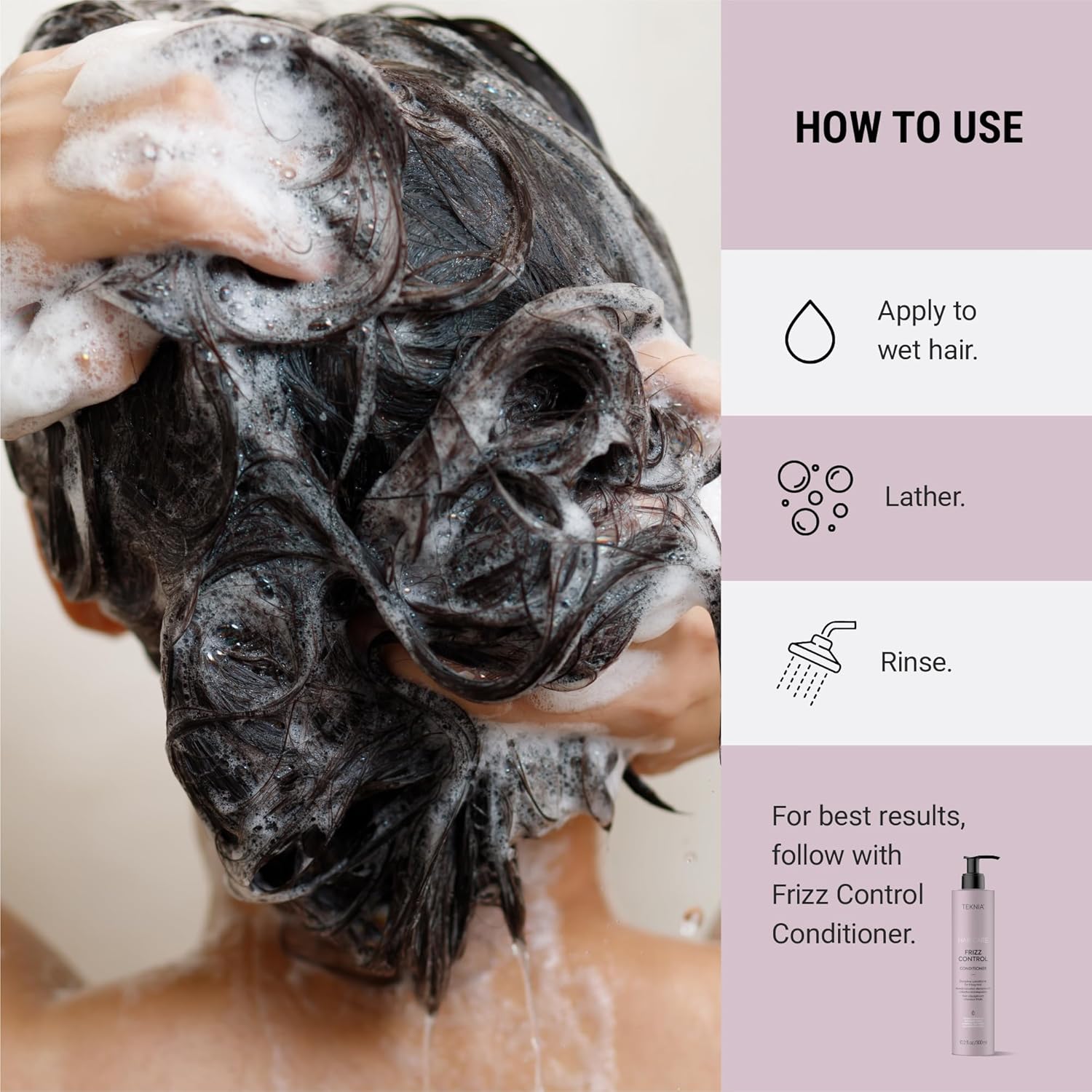 LAKMÉ Teknia Frizz Control Shampoo, Anti Frizz Shampoo for Frizzy or Curly Hair - Image 8