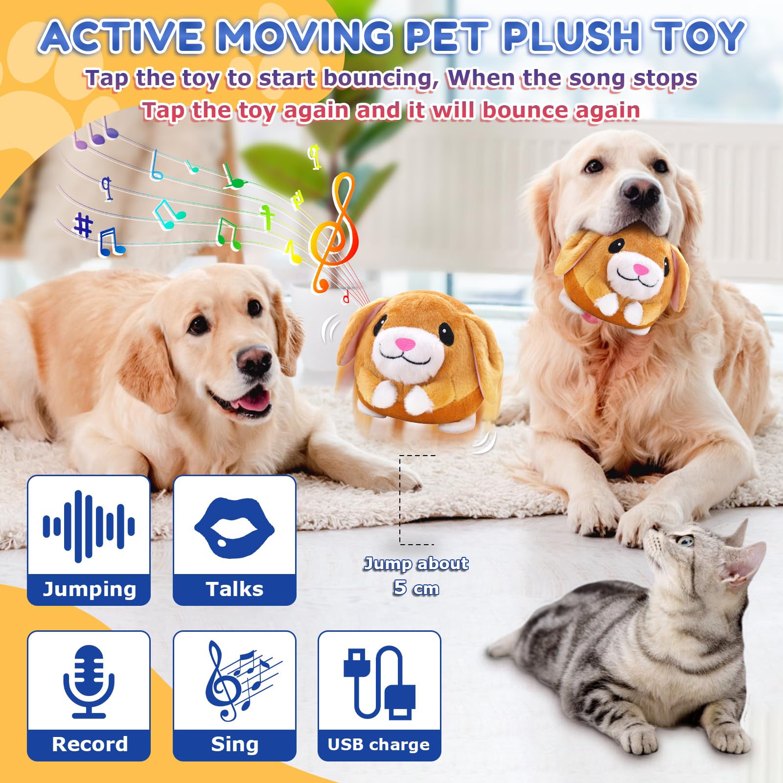 Interaktiver Hundespielzeug Ball - Elektrisch Mit Bewegung Für Aktive Hunde