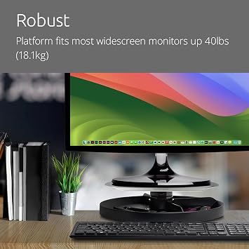 Kensington SmartFit Döner Monitör Standı, Ayarlanabilir Yükseklik, Gri & Siyah, 60049EU