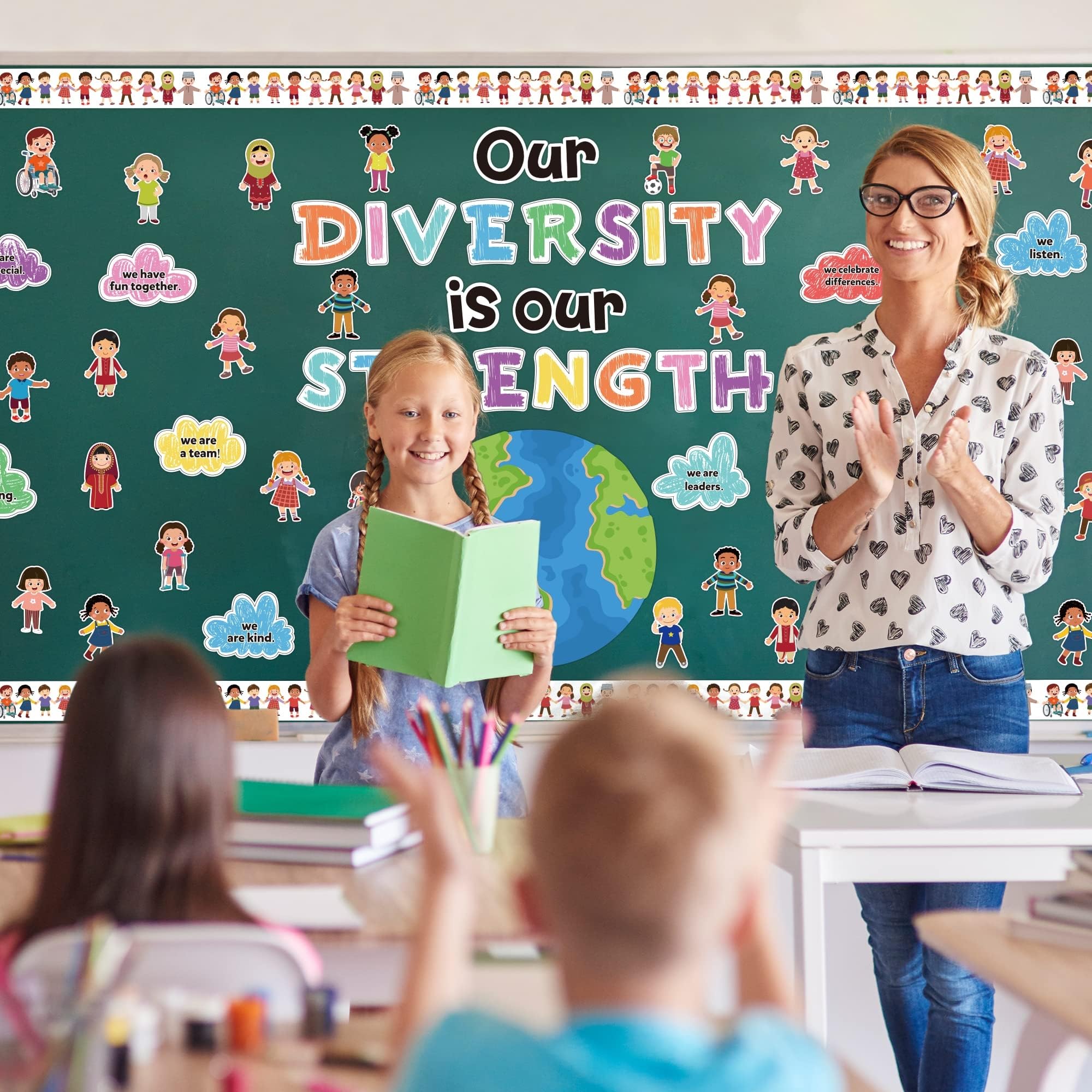 Learn Bulletin Board Decoration Set Classroom Cutouts Colorful