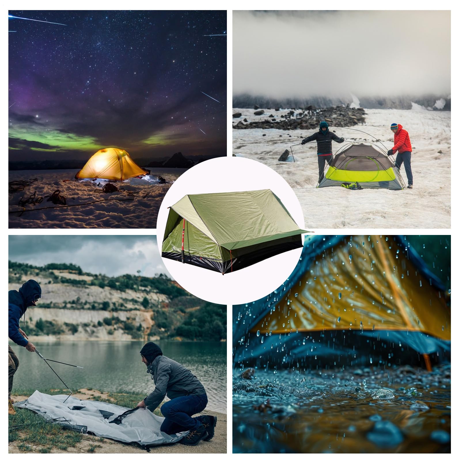 Namiot wodoodporny Odporny na deszcz i wiatr, wielofunkcyjny | schronienie trekkingowe Sprzęt na biwak, wędrówki, outdoor, survival, polowanie, podróże, przygodę, backpacking