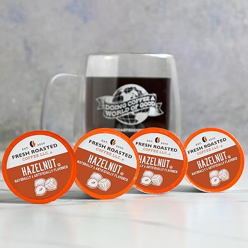 Miniatura 675 de Fresh Roasted Coffee, Peaberry de Tanzania, tostado ligero, Kosher, compatible con K-Cup, 24 cápsulas