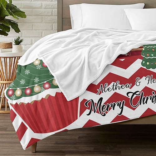 Miniatura 9 de Mantas de Navidad personalizadas con tu foto, manta personalizada con nombre para la mejor mamá del mundo, manta personalizada con texto para