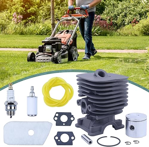 Miniatura 6 de AUMEL 1.378 in cilindro pistón aire combustible filtro línea kit de junta para Husqvarna 128C 128CD 128L 128LD Trimmer 545008082