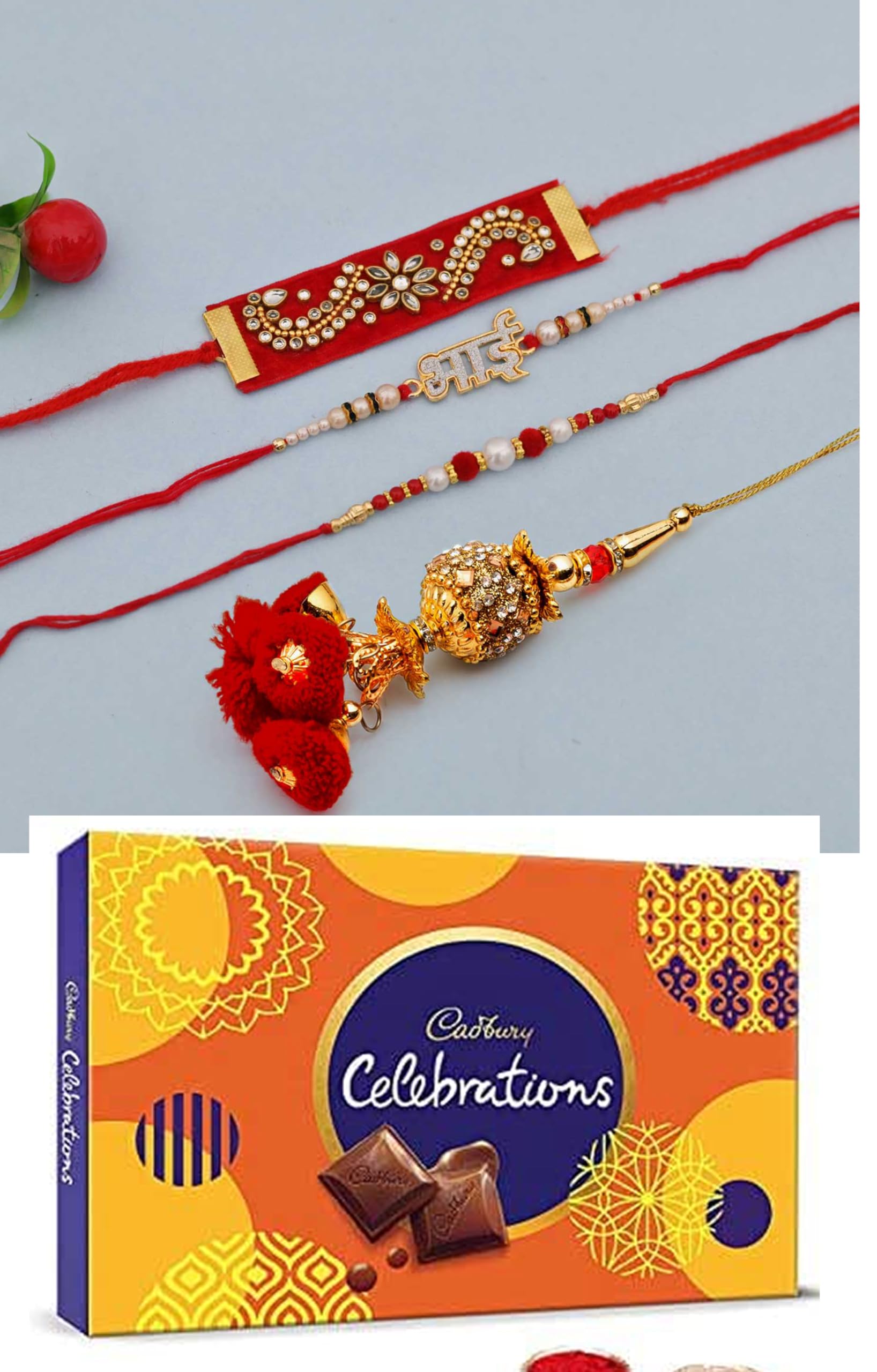 Bhaiya Bhabhi Rakhi Combo with Chocolate, Rakhi for brother with chocolate Gifts Combo Set, Cadbury and Rakshabandhan Bhai Bhabhi Hamper Greeting Card, Set of 2 Rakhi gift (B09CMFK3BJ) Amazon Price History, Amazon Price Tracker