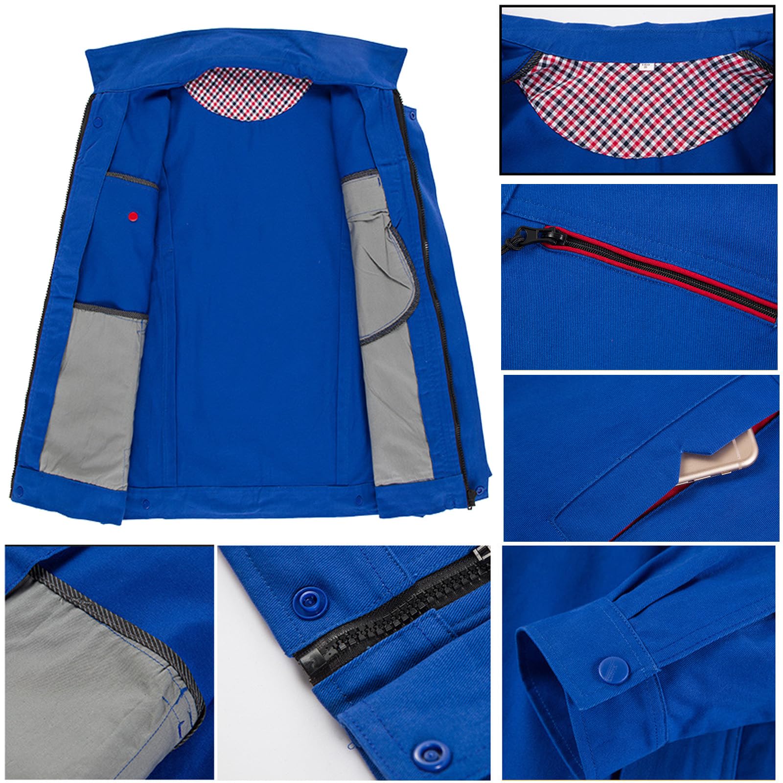 Unisexe À Manches Longues Travail Coverall Workwear Hommes De Salopette Top & Pantalons Ensemble Coton Uniformes