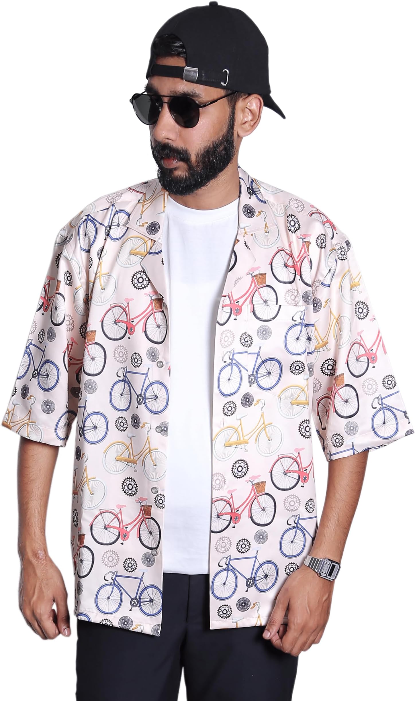 Oversized Cycle Pattern Shirt || Men Stylish Shirt ||