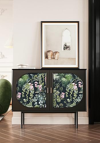 Miniatura 7 de Papel tapiz floral para despegar y pegar, papel tapiz tropical para despegar y pegar, papel tapiz verde oscurorosa, papel de pared de hoja de selva