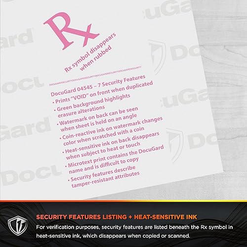 Miniatura 7 de DocuGard Papel de seguridad azul avanzado, 7 características, 8.5 x 11 pulgadas, 24 libras, 2500 hojas (04545C)