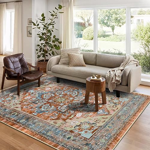 Miniatura 24 de Bsmathom Alfombra de Pasillo para Pasillos Antideslizante Lavable Boho 2x6 Alfombras de Pasillo Pelo Bajo Alfombras Vintage para Entrada, Cocina,