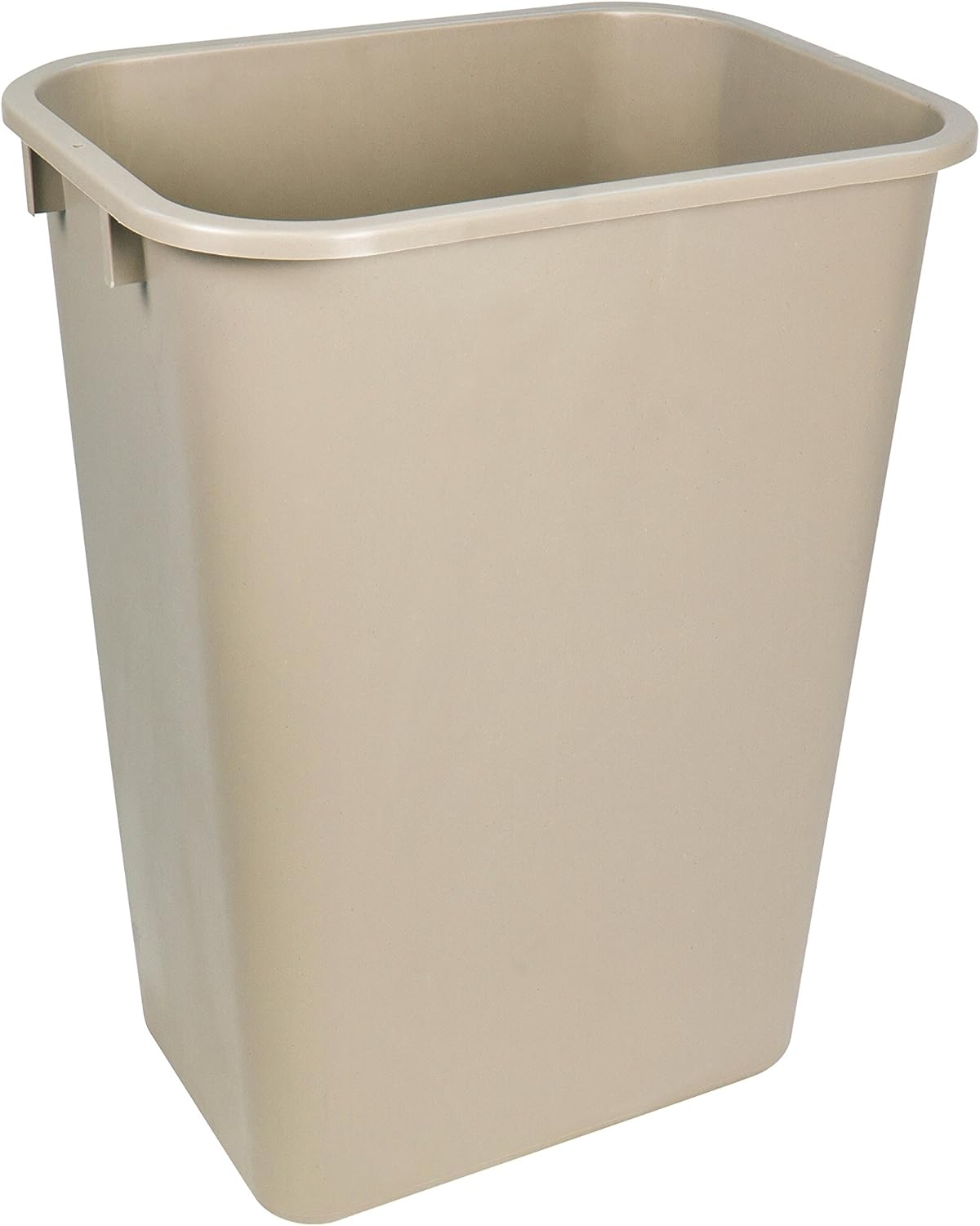 Storex Large Waste Basket, 15.5 x 11 x 20.75 Inches, Beige, Case of 4 (STX00704U04C)
