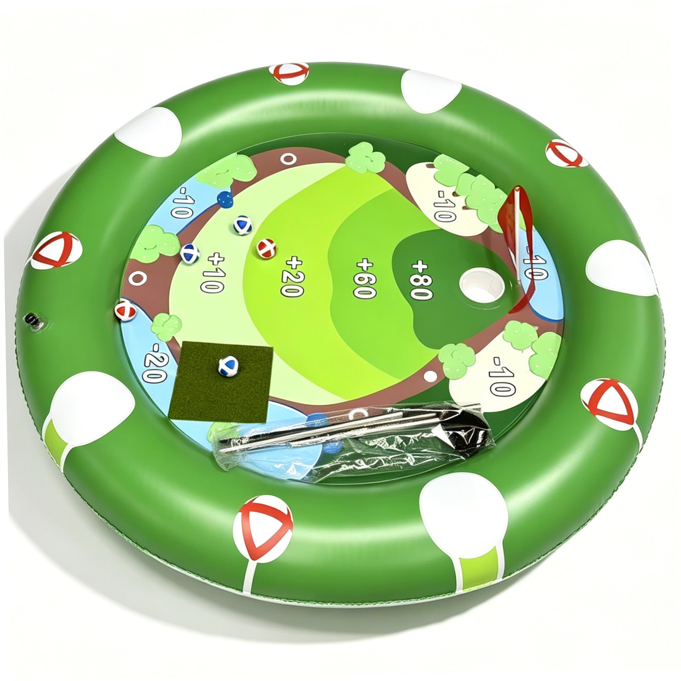Pool Golf 110CM Runde schwimmende Golf Green Pool Spiel Kind aufblasbare Spielzeuge für Sommer Hof Strand Spaß
