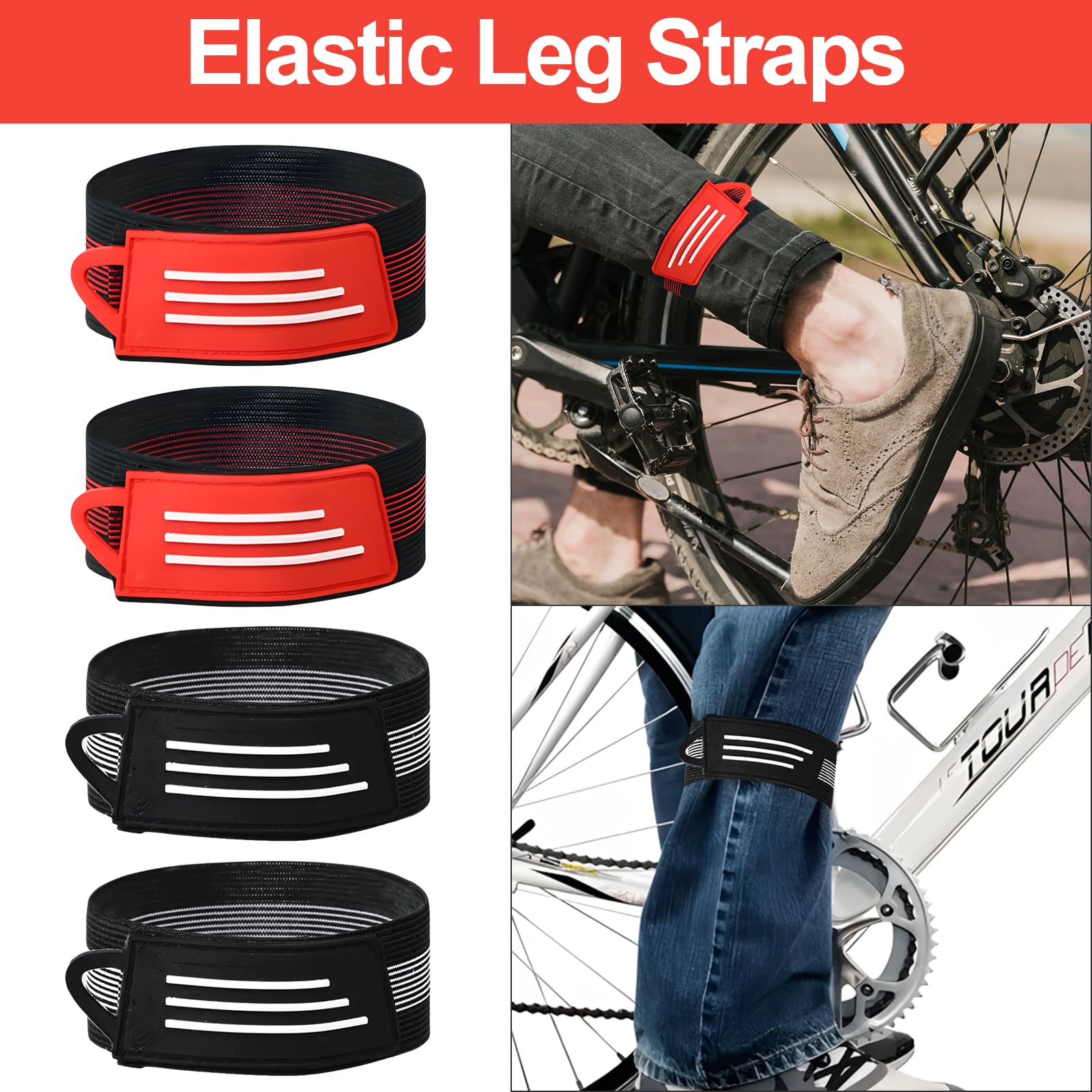 KATIMI 4 Pezzi Tacchette Bici da Corsa, Attacchi Scarpe Bici da Corsa Compatibili Shimano SPD SL Tacchette Cicismo (Gialle/Blu/Rosso)