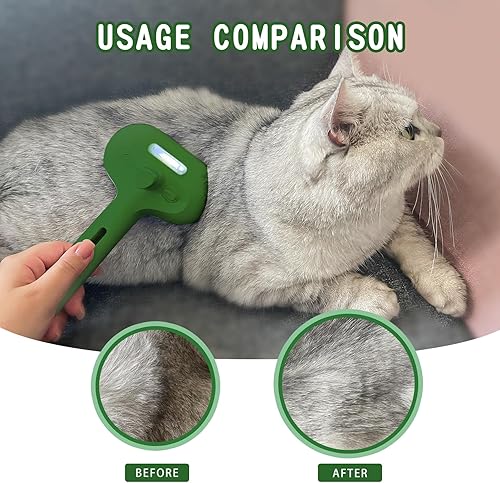Miniatura 4 de Cepillo en aerosol para gatos para desprendimiento, cepillo de limpieza 2 en 1 para gatos y perros, peine de eliminación de pelo de mascotas con