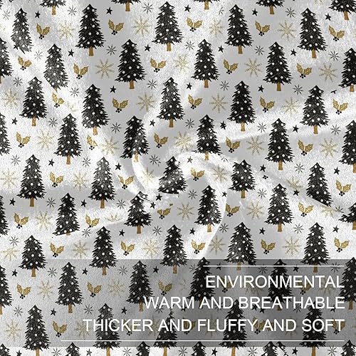 Miniatura 7 de Christmas Tree Holly Snow Sofa Throw Blanket, Cozy Microfiber Throws for Living Room, Home Decor, Couch, Winter Blanket, 60"x90"