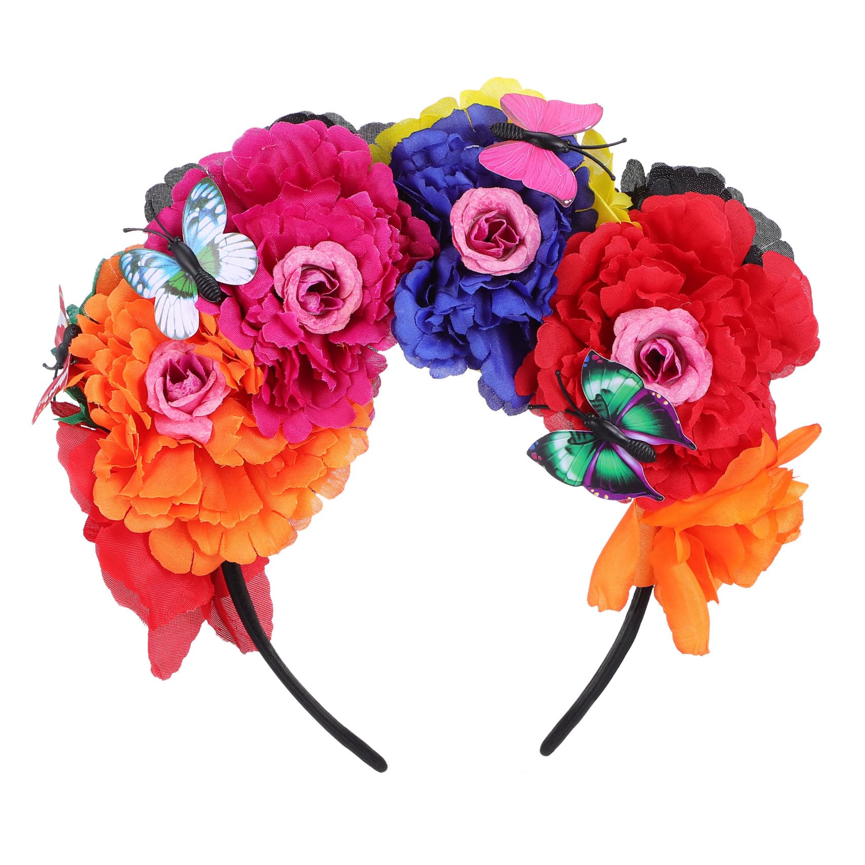 Diadema de Flores de Plástico para Mujer y Damas de Honor