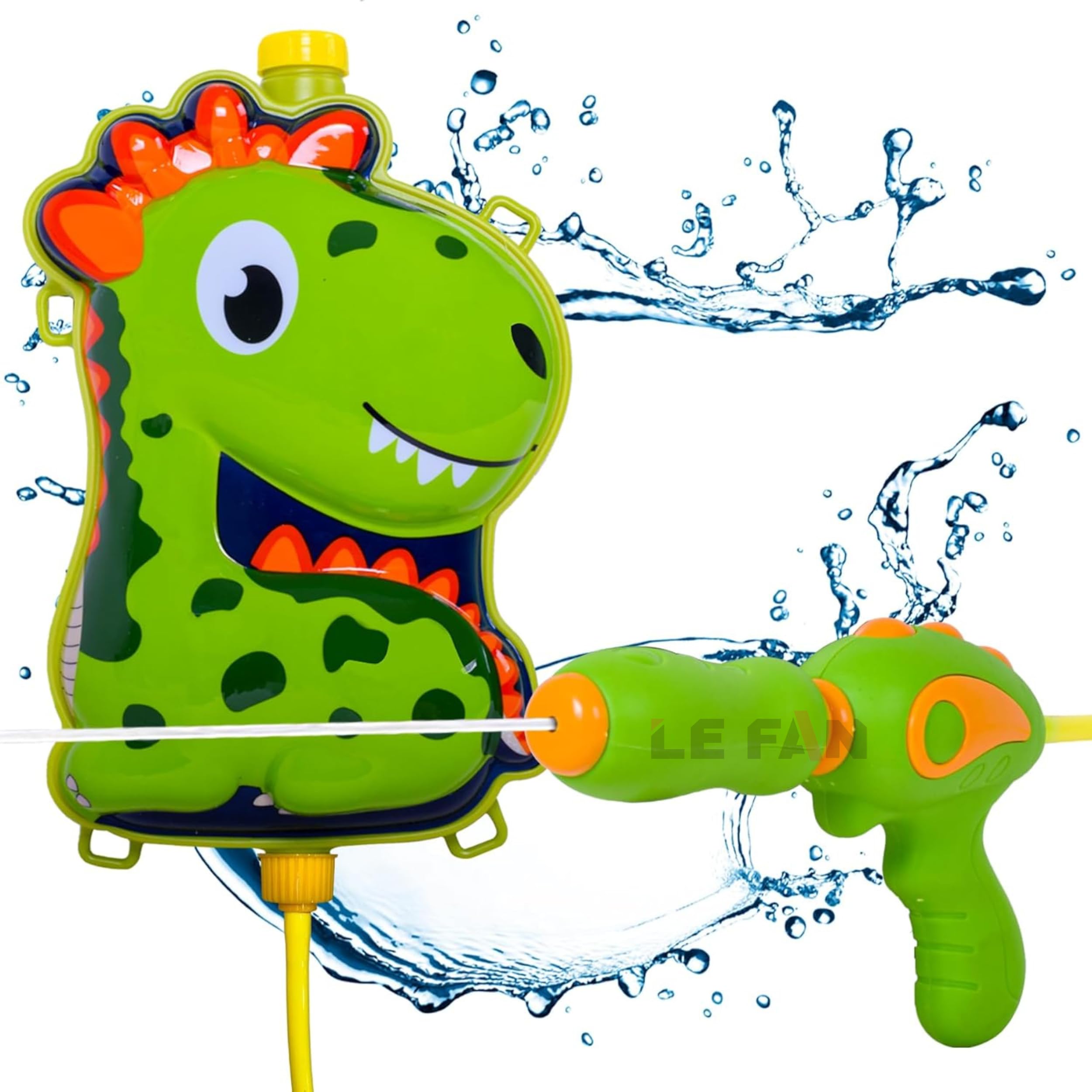Lefan Water Gun Toy Dino Design, Holi Pichkari Water Gun for Kids with Back Holding Tank, Leak Proof Water Squirt Gun with Pressure Mechanism for Long Throw, 1.5 L, Green, 3+ Years (Pack of 1) (B0CWNRS541) Amazon Price History, Amazon Price Tracker