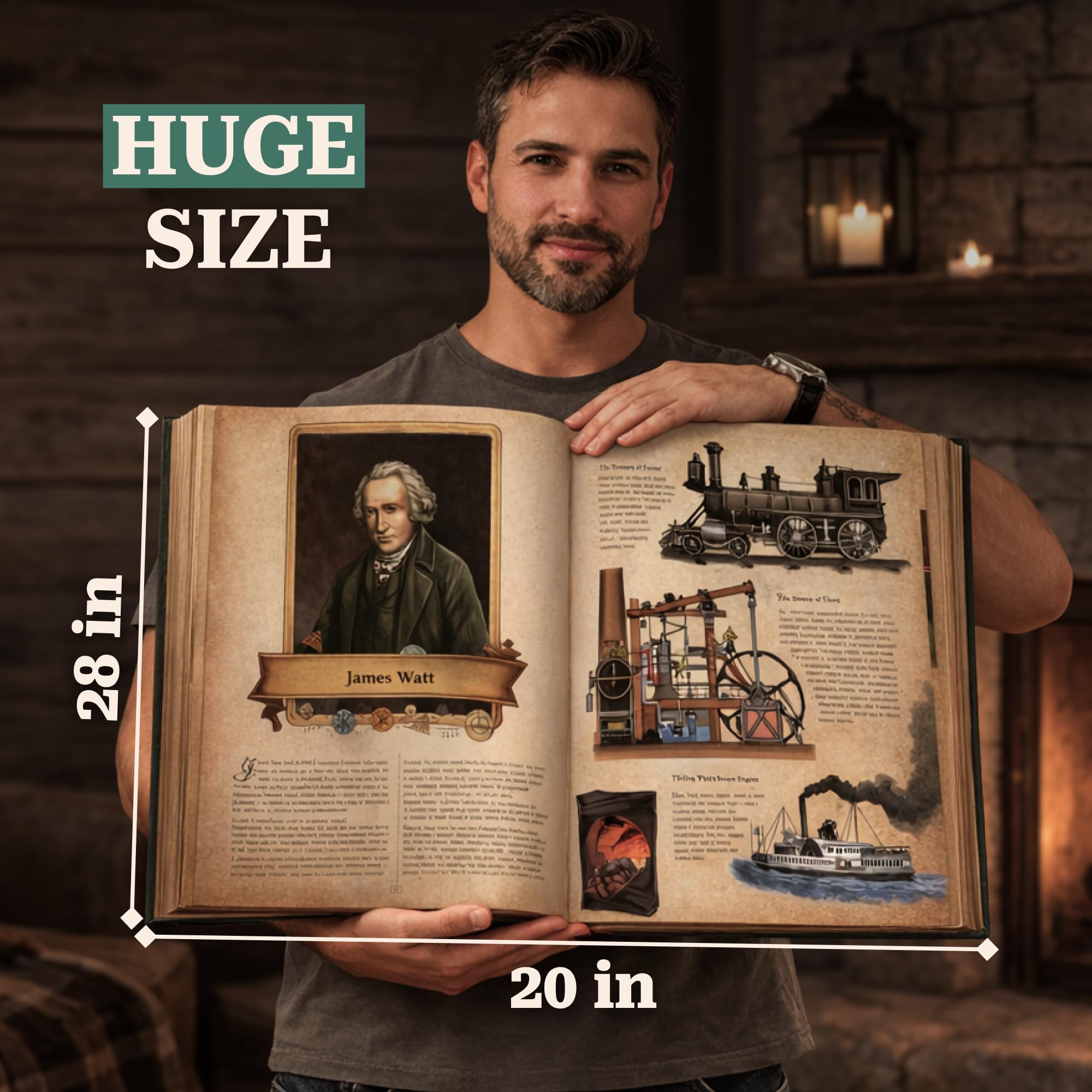 The Codex: Inventions of the Human Mind – Illustrierte Enzyklopädie der Erfindungen und Erfinder – Da Vinci inspiriertes Couchtischbuch – Geschichts- und Wissenschaftsbuch für Erwachsene und Kinder