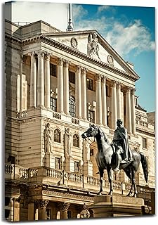 Bank England Canvas Wall Art Decor For Bedroom Living Room Painting Large Framed Picture Posters Prints Bathroom Office Kitchen Artwork 20x30