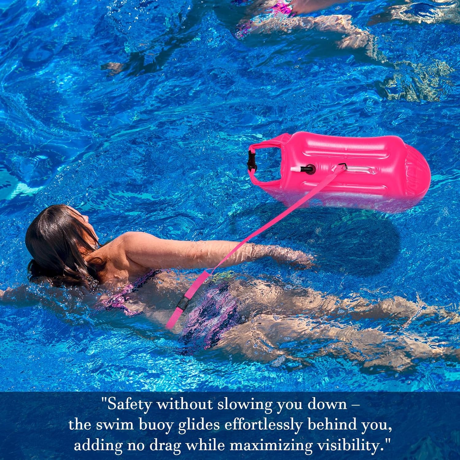 Soulchen 2 Pack Swim Buoy for Open Water, 20l Safety Float Waterproof Dry Storage Bag High Visibility Swimming Bubble with Shockproof Protection Rest Handle for Triathletes Kayakers