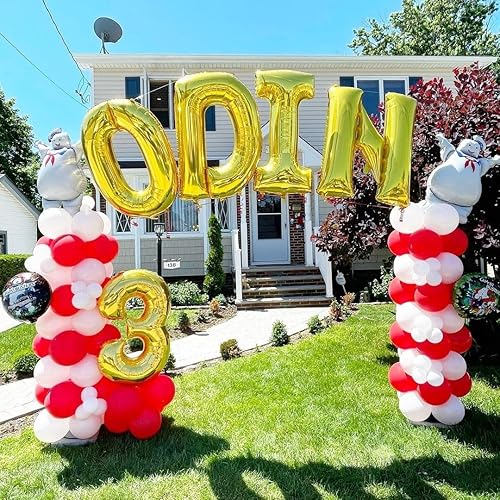 Vista 3 de Globos dorados de la letra U de 40 pulgadas, globos grandes del alfabeto U, helio dorado de papel de aluminio Mylar para decoración de cumpleaños