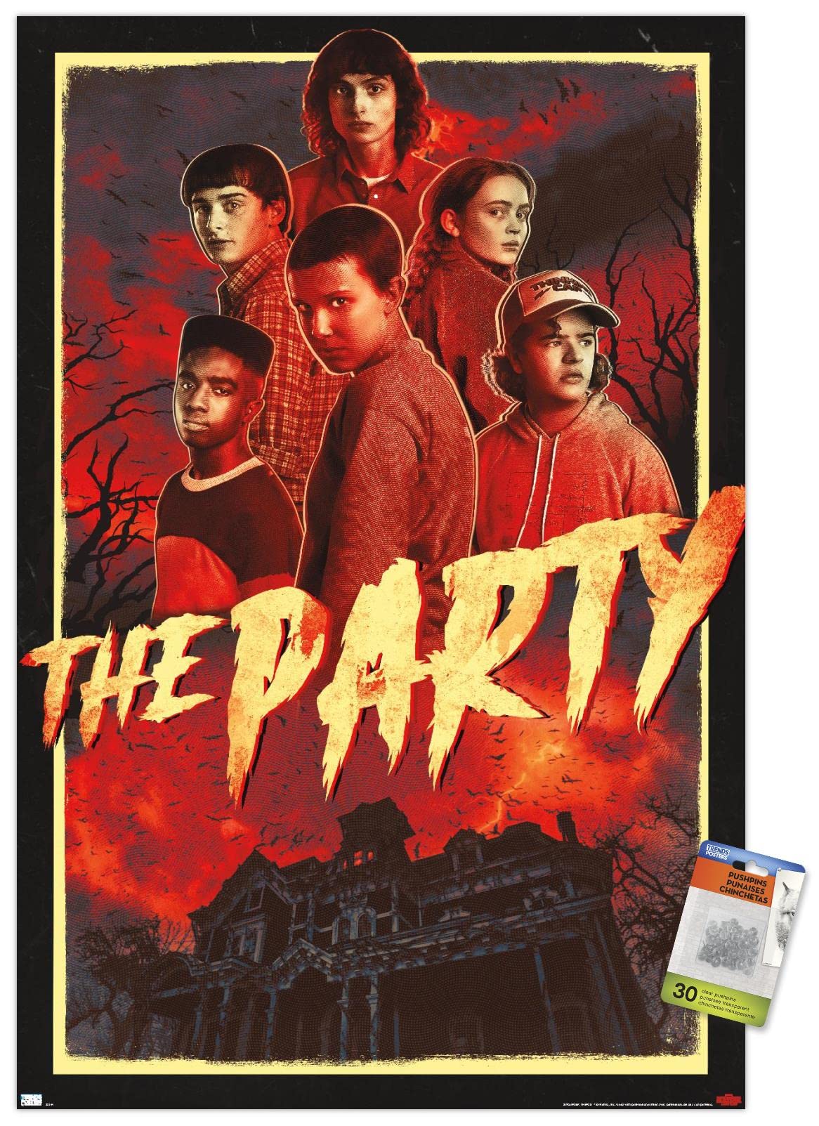 Netflix Stranger Things: Season 4 - Póster de pared con pasadores