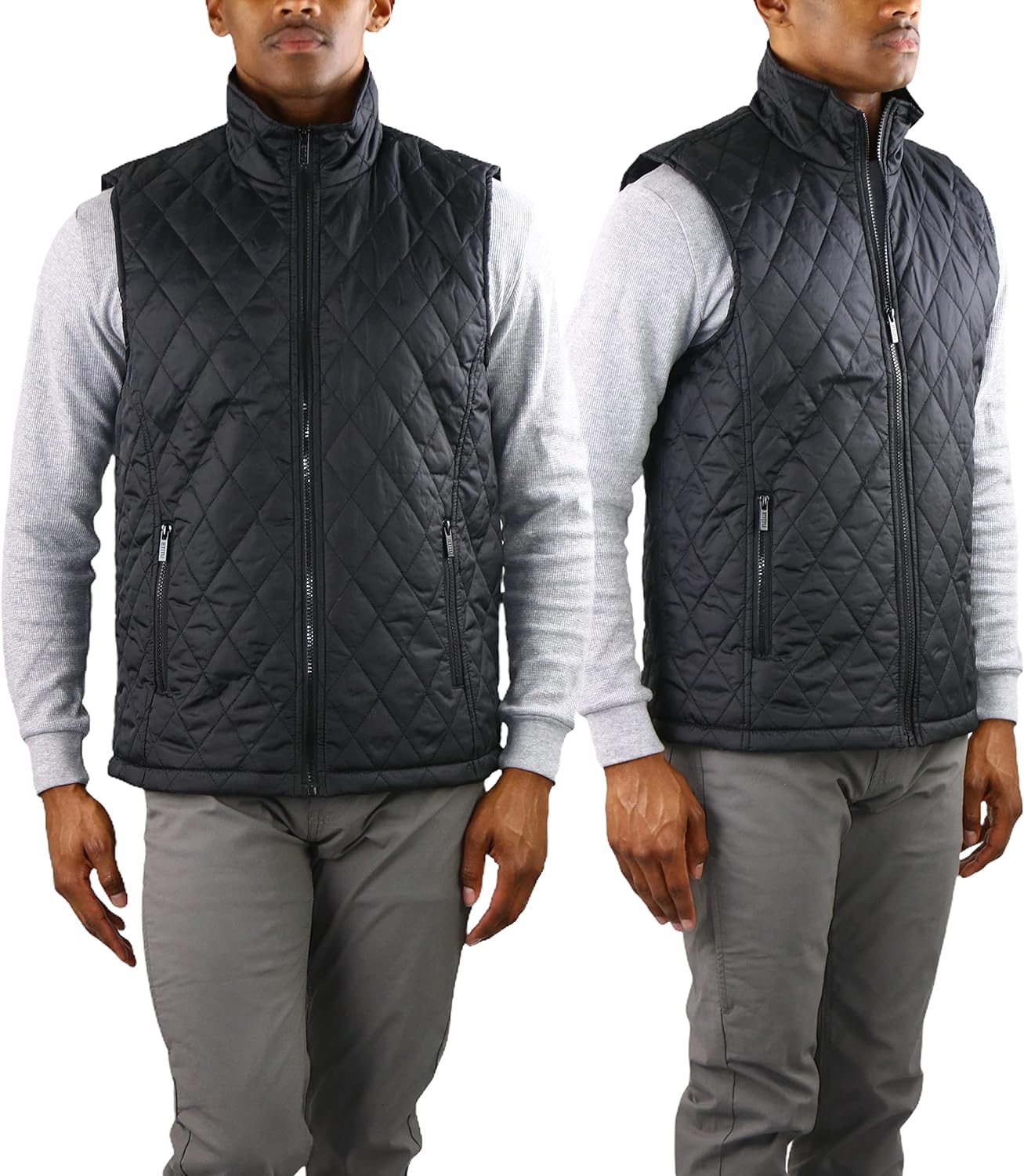 ToBeInStyle Men's Lightweight Layering Insulating Zip Up Puffer Vest - Image 4