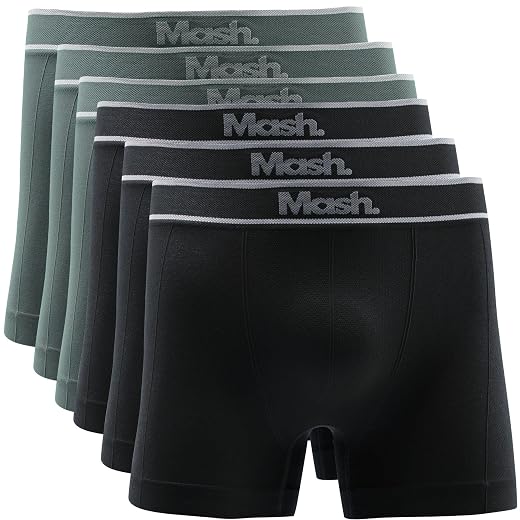 Kit 6 Cuecas Boxer Mash Sem Costura Poliamida Toque Gelado Box Masculina Adulto