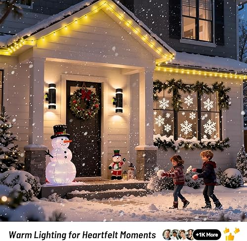 Miniatura 2 de Luces de pared para exteriores del atardecer al amanecer, luces de porche de aluminio para montaje en pared exterior, accesorios de iluminación