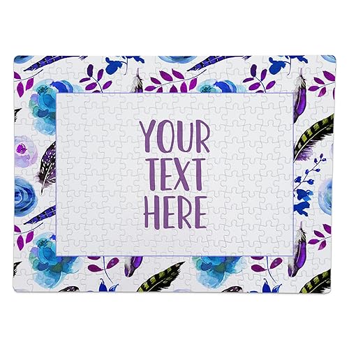 Create Your Own Puzzle - Personalized Pregnancy Announcement - Wedding Proposal Ideas - Custom Jigsaw Puzzle - Floral Design - CYOP0079