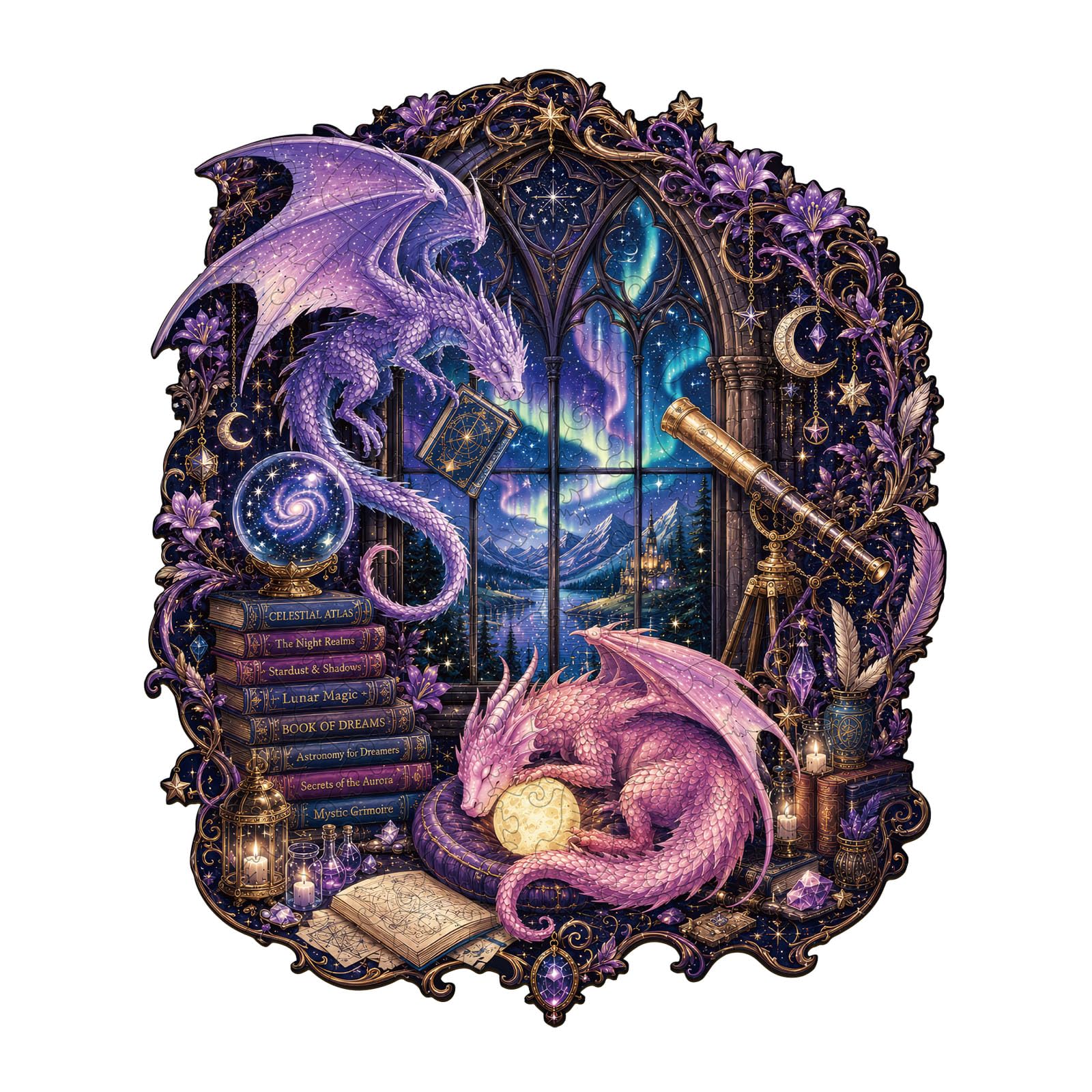Wooden Puzzles for Adults, Moonlight Study Wood jigsaw puzzles for adults